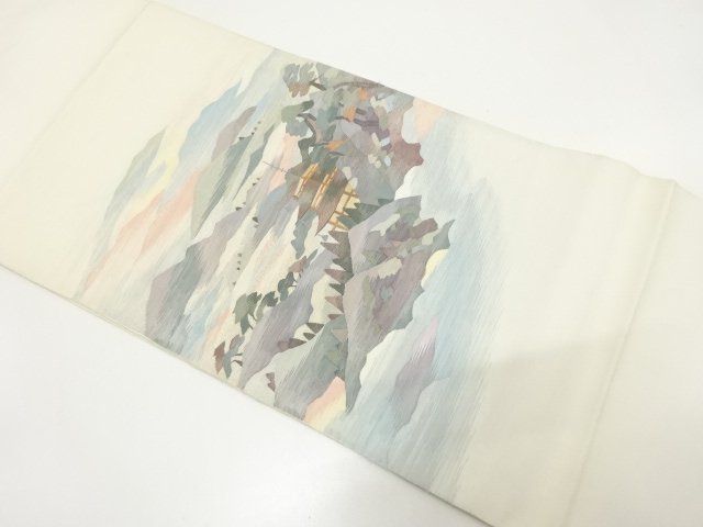 JAPANESE KIMONO / FUKURO OBI / WOVEN SCENERY IN KYOTO